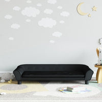 Thumbnail for Kindersofa Schwarz 100x50x26 cm Samt