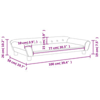 Thumbnail for Kindersofa Braun 100x50x26 cm Samt