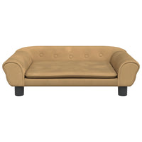 Thumbnail for Kindersofa Braun 70x45x26 cm Samt