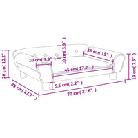 Thumbnail for Kindersofa Braun 70x45x26 cm Samt