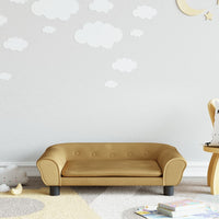 Thumbnail for Kindersofa Braun 70x45x26 cm Samt