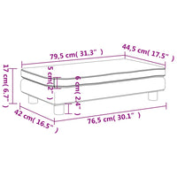 Thumbnail for Kindersofa mit Hocker Creme 100x50x30 cm Samt