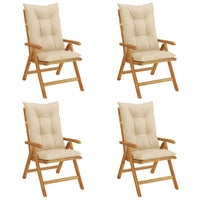 Thumbnail for Gartenstühle mit Kissen 4 Stk. Massivholz Teak