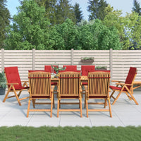 Thumbnail for Gartenstühle mit Auflagen 8 Stk. Massivholz Teak
