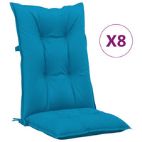 Thumbnail for Gartenstühle mit Auflagen 8 Stk. Massivholz Teak