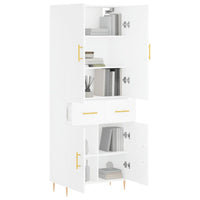 Thumbnail for Highboard Weiß 69,5x34x180 cm Holzwerkstoff