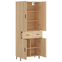 Thumbnail for Highboard Sonoma-Eiche 69,5x34x180 cm Holzwerkstoff