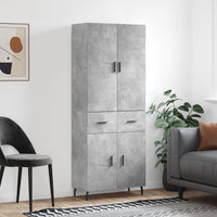 Thumbnail for Highboard Betongrau 69,5x34x180 cm Holzwerkstoff