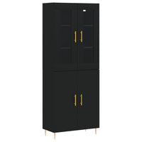 Thumbnail for Highboard Schwarz 69,5x34x180 cm Holzwerkstoff