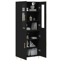 Thumbnail for Highboard Schwarz 69,5x34x180 cm Holzwerkstoff