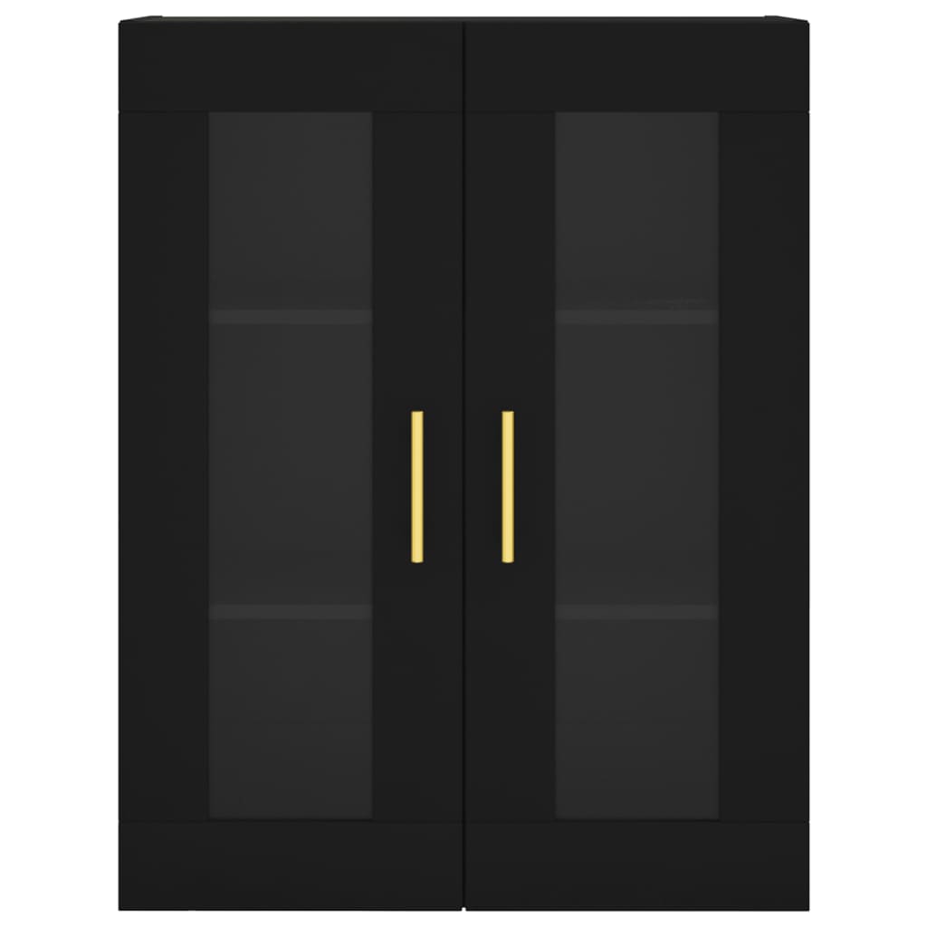 Highboard Schwarz 69,5x34x180 cm Holzwerkstoff