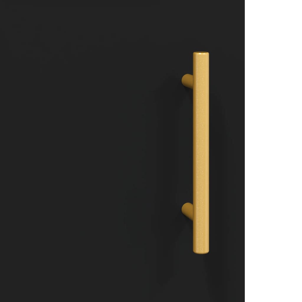 Highboard Schwarz 69,5x34x180 cm Holzwerkstoff