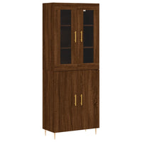 Thumbnail for Highboard Braun Eichen-Optik 69,5x34x180 cm Holzwerkstoff