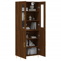 Thumbnail for Highboard Braun Eichen-Optik 69,5x34x180 cm Holzwerkstoff