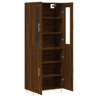 Thumbnail for Highboard Braun Eichen-Optik 69,5x34x180 cm Holzwerkstoff
