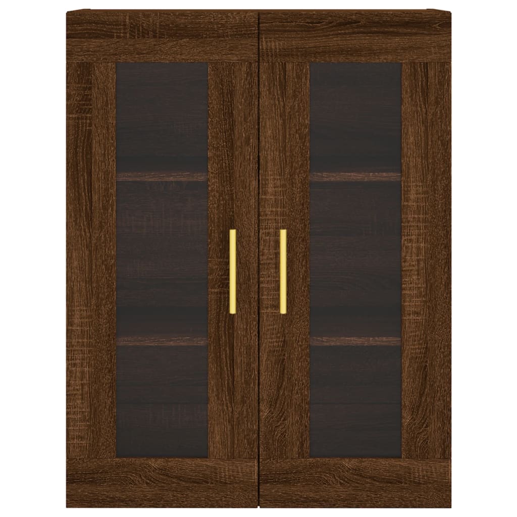 Highboard Braun Eichen-Optik 69,5x34x180 cm Holzwerkstoff