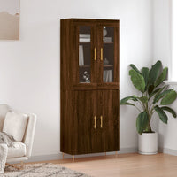 Thumbnail for Highboard Braun Eichen-Optik 69,5x34x180 cm Holzwerkstoff