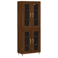 Thumbnail for Highboard Braun Eichen-Optik 69,5x34x180 cm Holzwerkstoff
