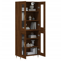 Thumbnail for Highboard Braun Eichen-Optik 69,5x34x180 cm Holzwerkstoff
