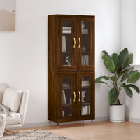 Thumbnail for Highboard Braun Eichen-Optik 69,5x34x180 cm Holzwerkstoff