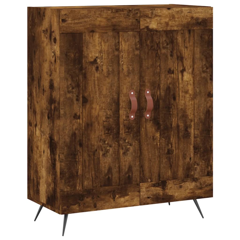 Highboard Räuchereiche 69,5x34x180 cm Holzwerkstoff