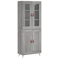 Thumbnail for Highboard Grau Sonoma 69,5x34x180 cm Holzwerkstoff