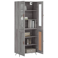 Thumbnail for Highboard Grau Sonoma 69,5x34x180 cm Holzwerkstoff