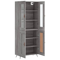 Thumbnail for Highboard Grau Sonoma 69,5x34x180 cm Holzwerkstoff