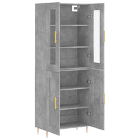 Thumbnail for Highboard Betongrau 69,5x34x180 cm Holzwerkstoff