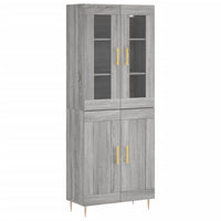 Thumbnail for Highboard Grau Sonoma 69,5x34x180 cm Holzwerkstoff