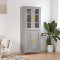 Thumbnail for Highboard Grau Sonoma 69,5x34x180 cm Holzwerkstoff