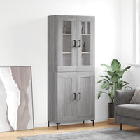 Thumbnail for Highboard Grau Sonoma 69,5x34x180 cm Holzwerkstoff