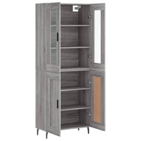 Thumbnail for Highboard Grau Sonoma 69,5x34x180 cm Holzwerkstoff