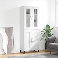 Thumbnail for Highboard Hochglanz-Weiß 69,5x34x180 cm Holzwerkstoff
