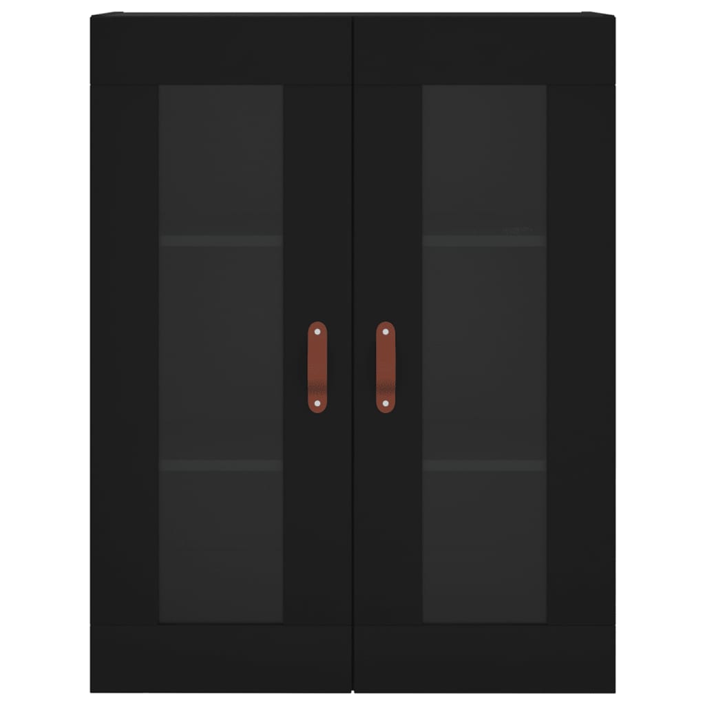 Highboard Schwarz 69,5x34x180 cm Holzwerkstoff