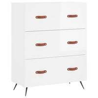 Thumbnail for Highboard Hochglanz-Weiß 69,5x34x180 cm Holzwerkstoff