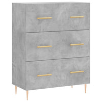 Thumbnail for Highboard Betongrau 69,5x34x180 cm Holzwerkstoff