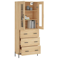 Thumbnail for Highboard Sonoma-Eiche 69,5x34x180 cm Holzwerkstoff