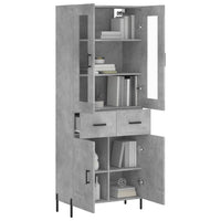 Thumbnail for Highboard Betongrau 69,5x34x180 cm Holzwerkstoff