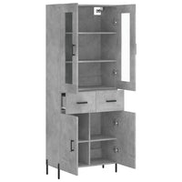 Thumbnail for Highboard Betongrau 69,5x34x180 cm Holzwerkstoff