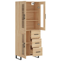 Thumbnail for Highboard Sonoma-Eiche 69,5x34x180 cm Holzwerkstoff