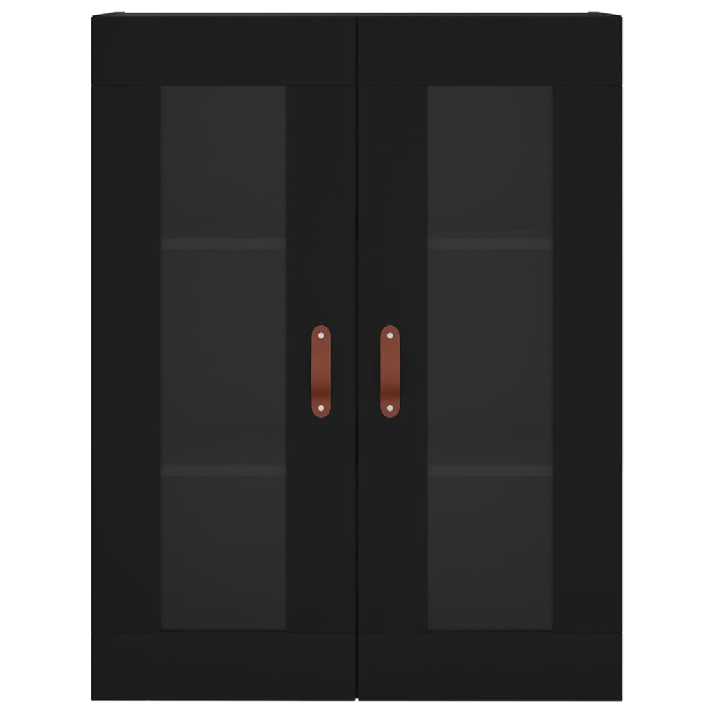 Highboard Schwarz 69,5x34x180 cm Holzwerkstoff
