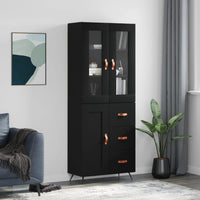 Thumbnail for Highboard Schwarz 69,5x34x180 cm Holzwerkstoff