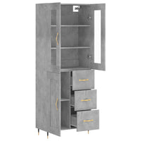 Thumbnail for Highboard Betongrau 69,5x34x180 cm Holzwerkstoff