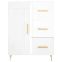 Thumbnail for Highboard Hochglanz-Weiß 69,5x34x180 cm Holzwerkstoff