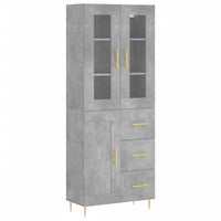 Thumbnail for Highboard Betongrau 69,5x34x180 cm Holzwerkstoff