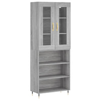 Thumbnail for Highboard Grau Sonoma 69,5x34x180 cm Holzwerkstoff
