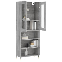 Thumbnail for Highboard Grau Sonoma 69,5x34x180 cm Holzwerkstoff