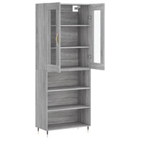 Thumbnail for Highboard Grau Sonoma 69,5x34x180 cm Holzwerkstoff