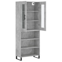 Thumbnail for Highboard Betongrau 69,5x34x180 cm Holzwerkstoff